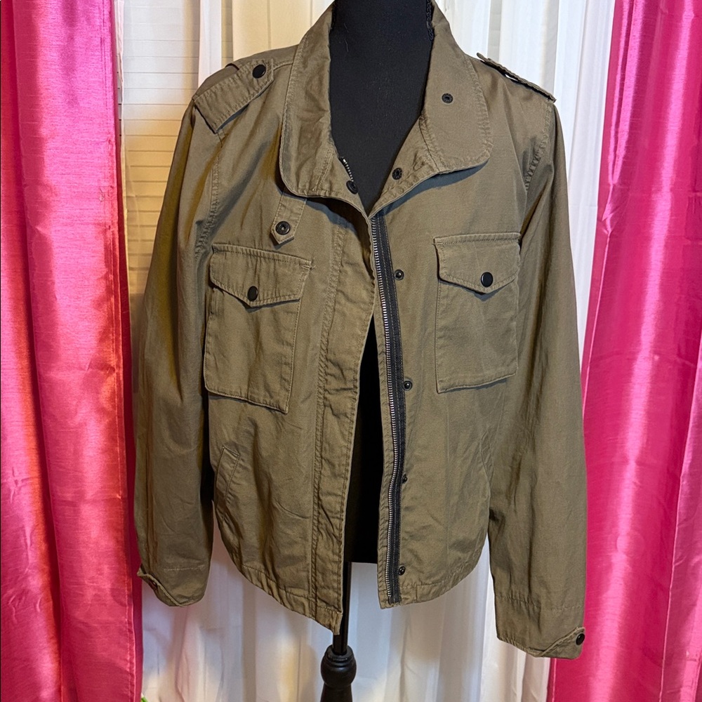 Torrid Olive Green Military Style Jacket Size 1